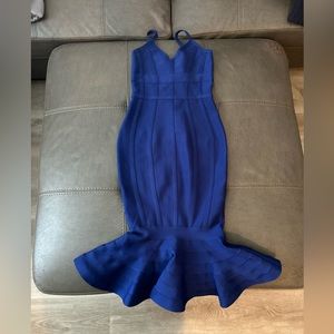 Woman Royal Blue Mermaid style evening dress